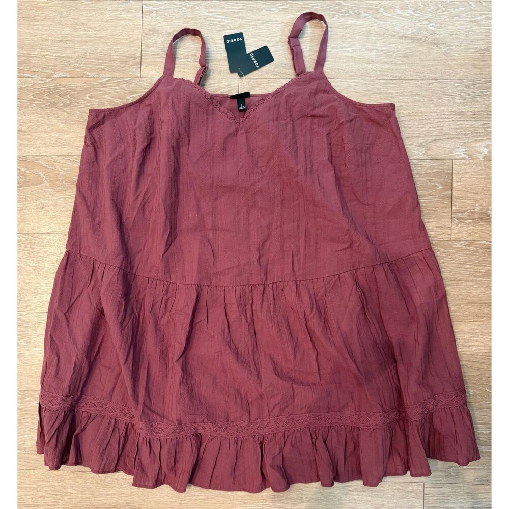 NWT Torrid Brick Red Summer Dress Size 2X